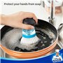 MR.SIGA Brosse à Vaisselle avec Distributeur de Liquide, Brosse Cuisine pour Laver Vaisselle Casserole Évier