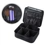 SourceTon Trousse de maquillage de voyage professionnelle avec sac à cosmétiques espacé, Noir , L