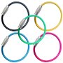CKANDAY 20pcs en nylon coloré enduit de fil d'acier inoxydable porte-clés, 2mm 4 pouces anneau principal boucles pour accrocher 