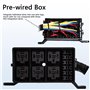shengbowi Boîte à fusibles relais 12 V 6 voies 12 AWG pré-câblé étanche 6 emplacements ATC/ATO Bloc relais universel pour voitur