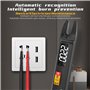 MAXRIENY Multimètre Numérique Intelligent avec Pince Ampèremétrique Ouverte AC DC 6000 Comptes Mini Testeur de Poche Rechargeabl