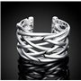 BROWOL Femme Fille Bague femme argent 925 Fantaisie Entrelacées Bagues Réglable