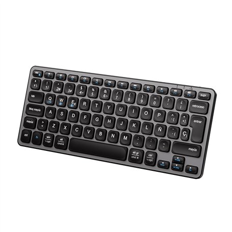 iClever DK02 Teclado Bluetooth para Mac - Compatible Teclado Apple Inalámbrico para Mac iOS PC Android - Cambia Entre 3 disposit