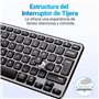 iClever DK02 Teclado Bluetooth para Mac - Compatible Teclado Apple Inalámbrico para Mac iOS PC Android - Cambia Entre 3 disposit