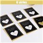BETESSIN Lot de 6 Cartes à Gratter Bon Cadeau Personnalisable avec Autocollants et Enveloppes Carte de Vœux Carte Invitation pou