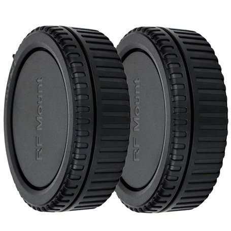 (2 Pack) JJC Bouchon de Protection Frontal + Protège-Objectif Arrière pour Canon EOS R Ra RP R3 R5 R5c R6 R6II R7 R8 R10 R50 R10
