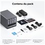 UGREEN NASync DXP4800, NAS de bureau 4 baies, processeur Intel N100 quadricœur, 8 Go de RAM DDR5, 32 Go eMMC, 2 emplacements 2,5