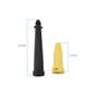 Create idea 2 Pièces Nettoyeur Vapeur Puissance Buse de Remplacement Accessoires de Nettoyage Buse de Fenêtre Noir/jaune Compati
