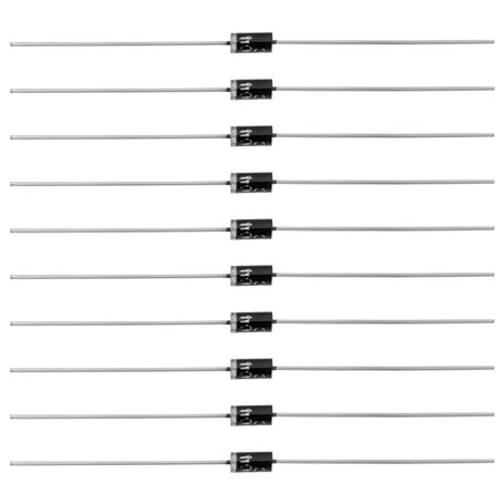 Create idea Lot de 100 diodes Schottky redresseur 1N4004 1 A 400 V DO-41 Diode électronique en silicone adaptée pour platine d'e