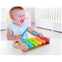 Hape - Xylophone Arc-en-Ciel en Bois - Jouet Enfant en Bois 3 pièces - Instrument de Musique pour Bébé dès 12 Mois - Jeu Musical
