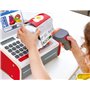 Hape Jeu Caisse Enregistreuse Enfants - Enfants 3 Ans et Plus - Inclus Trois d’écran, Une Feuille d’Autocollants, Une Carte banc