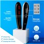 Volumon Peigne de massage électrique avec laser infrarouge et écran LCD pour repousse et renforcement des cheveux