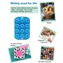 Moule à Donuts Silicone, 12 Cavités Donuts Moule Muffins Silicone Patisserie pour Bagels, Gâteaux, Muffins, Biscuits et plus