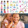 Qpout 180pcs Enfants flash Tatouages, flash tatouages temporaires fée/disney princesse/papillon/animal tatouage autocollants, fi