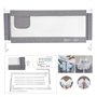 Barrière de Lit Enfants Bébés Protection Bord de Lit pour Sécurité des Enfants Bébés Portable Bedrail Safetyguard (Gris, 200CM)
