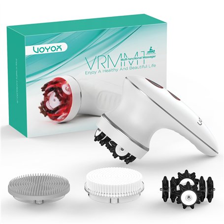 VOYOR Appareil de Massage Anti Cellulite Electrique Massage Cellulite Masseur pour Tete Dos Pied Visage Cervicale avec 3 Têtes M