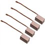 The Lord of the Tools 2 Paires Balais de Charbon Moteur 10x6x6mm Contenant du Cuivre pour Lève-vitre d'essuie-Glace Ventilateur