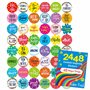 2448 Autocollants Confetti Récompense enseignant encourageant Mega Pack en 48 dessins (version anglaise 2