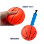 AIEX 10 Pcs 10cm Mini Ballons de Basket Gonflables, Caoutchouc Mini Jouet de Basket-Ball avec Un Gonfleur, Ballon de Basket Gonf