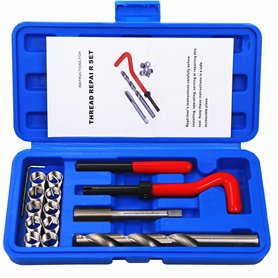 BestsQ kit de réparation de Filetage de Type Helicoil 15 pièces M12x1.0MM