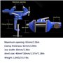 60mm Étaux d'Établi, Étau avec Base Pivotante à 360 Degrés étau plat pour le travail du bois, la coupe de conduits, le perçage, 
