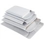 SULOLI 50pcs Enveloppe Plastique Expedition-Sacs d'Expédition Envoi Postal en 5 Tailles，Sac d'Emballage Blanc Opaque Imperméable