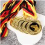 GEBETTER 6Pcs Médaille Allemand Médaille d’Or Equitation pour Gagnant Trophée Jouet Sport avec Ruban Noir Rouge Jaune