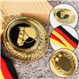 GEBETTER 6Pcs Médaille Allemand Médaille d’Or Equitation pour Gagnant Trophée Jouet Sport avec Ruban Noir Rouge Jaune