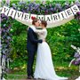 1Pc Banderole VIVE les MARIES Guirlande Just Married pour Décoration Voiture Mariage Fiançailles avec Ruban