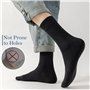 Wamicu Chaussettes Homme 43-46, 5 Paires Fines Mi-mollet Respirantes Chaussettes en Coton Peigné, Convient aux entreprises, aux