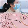 The Lord of the Tools Chaîne de lunettes de soleil tendance en cristal avec strass - Accessoire décoratif pour femme et fille -