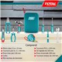 TOTAL - Ensemble de 9 Outils dans une Trousse en Toile | Mètre Ruban | Tournevis Phillips et Plat | Clé Ajustable | Pince Plate