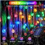 Guirlande Lumineuse Exterieure,18M 100 LED Guirlande Solaire Exterieur,8 Modes IP65 Étanche Lumiere Solaire Exterieur,Guirlande 