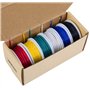 TUOFENG Kit de fil solide-fil solide de 20 awg-6 bobines de 8 mètres de couleurs différentes Fil de cavalier de calibre 20 -Kit 