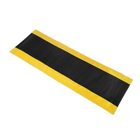 uyoyous 150 x 50 cm - Tapis de travail anti-fatigue - Avec dos en caoutchouc de 25 mm - Sur pied ergonomique avec bord jaune - E