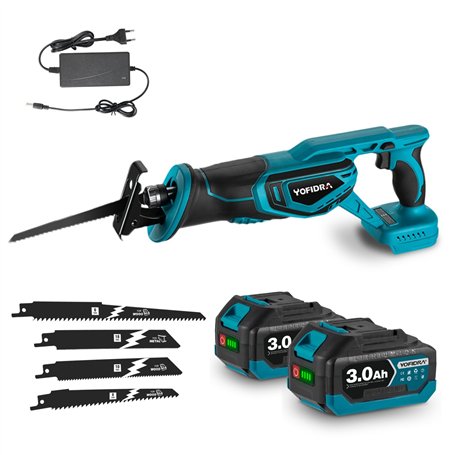 Yofidra Scie sabre sans fil 3000 spm avec 2 batteries de 3