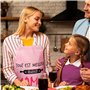 GEBETTER Tablier Cuisine Maman Idée Cadeau “TOUT EST MEILLEUR QUAND MAMAN CUISINE” Rose Cadeau Original pour Noël Fête Mère Anni