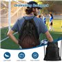 Cozary Sac à Dos Sport avec Filet Amovible, Sac de Sport Homme & Enfant, Sac à Cordon de Sport Polyvalent pour Football, Gym et