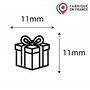 Tampon paquet cadeau | 11mm | Cachet encreur carte de fidélité noël anniversaire et fête | Gift box ink stamp