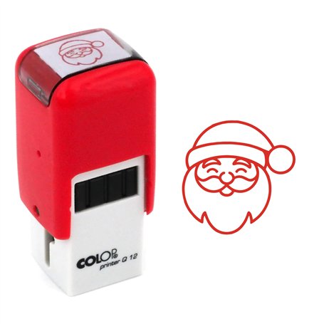 Tampon Père Noël | 11mm | Cachet encreur carte de fidélité| Santa Claus stamp