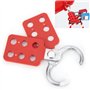 10Pcs Moraillon de consignation, Moraillon de consignation pour cadenas d'isolation avec 6 trous verrouillage, Moraillon de sécu