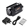 Socobeta Caméscope Numérique Caméra Vidéo Caméscope 16x HD 32g Carte Mémoire Externe Rotation de 270°(Le Noir)