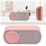 PUSOKEI Réveil Numérique avec Haut-Parleur Bluetooth, Horloge Numérique Radio FM, Haut-Parleur de Lecture HiFi sans Fil, écran M