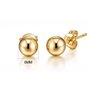 Boucles D'oreilles Tige Boule Plaqué Or
