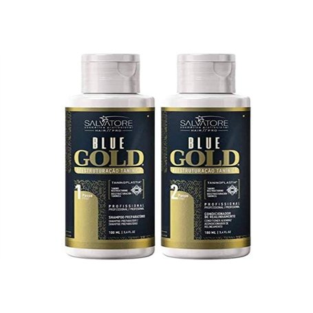 blue gold Kit Lissage Tanin Salvatore Enrichi aux Tanins Végétaux Vertclair Lot de 2X100ML