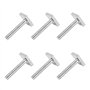 Pamtns Boulon Inox 8 Pièces Vis M6 T-Slot Rainure T Vis Pince à Rainure Attache Outils Boulons Vis Adaptateur T-Track Coffre de 