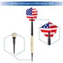Sinwind Flechette Pointe Plastique, 12 Fléchettes avec 36 Ailettes (12 Styles) et 36 Pointes, Set de Flechettes à Pointe Souple