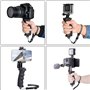 2en1 Ergonomique Hand Grip Stabilisateur Smartephone Caméra Sport Kit de Support Poignée Portable pour Youtube Tiktok Voyage Vid