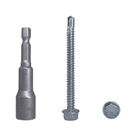 Marcopol Lot de 50 vis DIN 7504 K en acier zingué 6