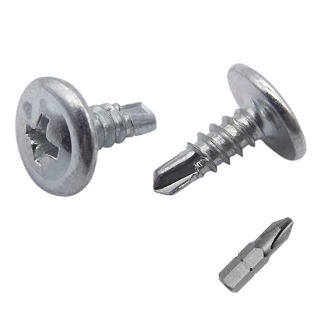 Marcopol Lot de 400 vis cruciformes en acier zingué 4